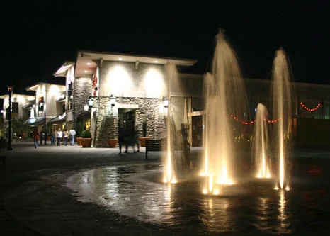 Jenks OK Fountain at Night