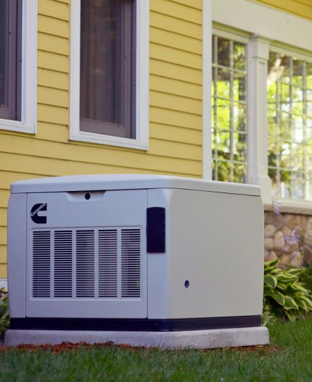 Home Standby Generator Installed Yellow House 0